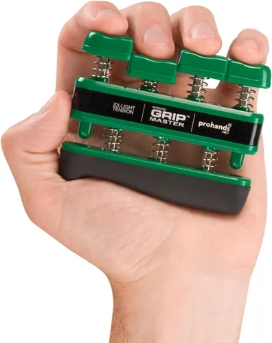 Vista 3 de Prohands Gripmaster - Ejercitador de mano (fortalecedor de agarre de mano), con resorte, sistema de pistón de dedos, aislamiento y ejercicio de cada