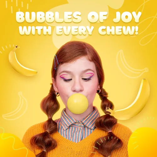 Vista 9 de Bolas de chicle para máquina de chicles de 1 pulgada, 1.7 libras, 96 bolas de goma de mascar de plátano para niños