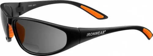 Vista 3 de Ironwear 3030 Bradford Series - Gafas de seguridad resistentes a los arañazos con protección UV (negro/gris, 2.5)