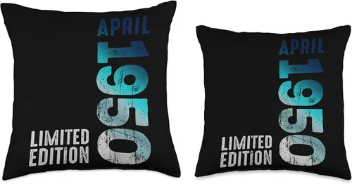 Vista 3 de April 1950 Year 1950 Retro 1950 Vintage Limited Edition Throw Pillow