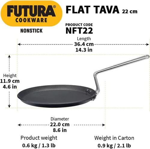 Vista 3 de Hawkins/Futura Q 42 - Plancha antiadherente para tava, 8 pulgadas, 8.5 pulgadas, gris