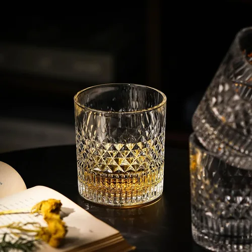 Vista 5 de Vasos de whisky Old Fashioned con caja de lujo, 11 onzas, Rocks Barware para whisky, bourbon, bebidas de cóctel y alcohol, brandy, vodka, ron, juego