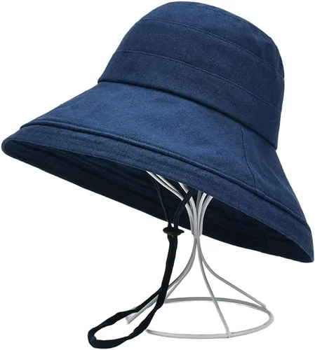 Vista 9 de Sombrero de ala ancha para mujer, para pesca, plegable, UPF 50+, protección solar UV, gorra de playa, gorra de verano con borde con alambre