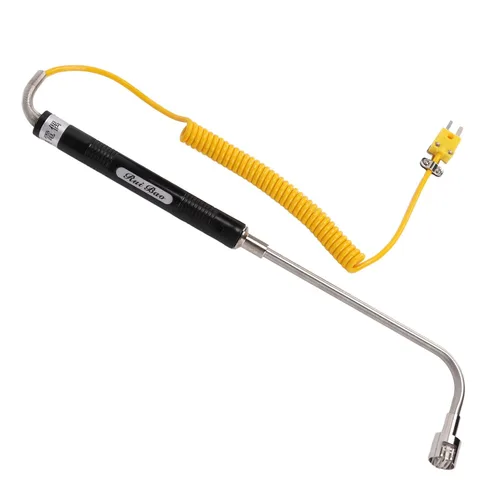 Vista 2 de Sensor de temperatura de termopar tipo K con funda de acero inoxidable y mango aislado Medición precisa de -58.0 °F a 932.0 °F para monitoreo