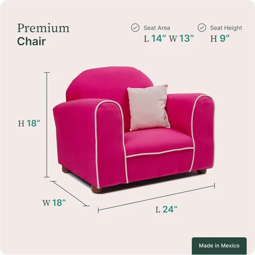 Vista 3 de keet Premium orgánico silla infantil, Hot Pink Rosa intenso