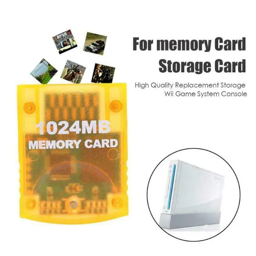 Vista 4 de DADAWE 1024MB(16344 Blocks) High Speed Gamecube Memory Card Compatible for Nintendo Wii Console Game Cube NGC GC