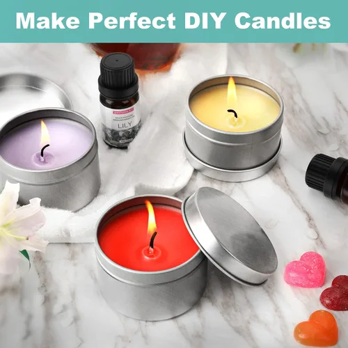 Vista 7 de Haccah Kit completo de fabricación de velas, suministros para hacer velas, kits de manualidades y manualidades para adultos, principiantes
