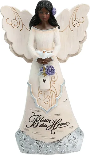 Vista 11 de Figura decorativa de ángel de la bendición irlandesa de Elements por Pavilion, 6 pulgadas, inscripción "Que Dios te mantenga en la palma de su mano