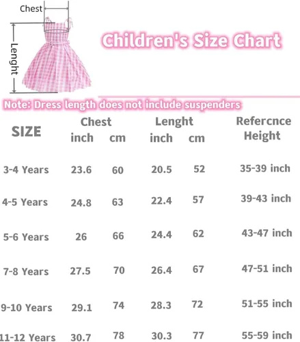 Vista 6 de Vestido de cosplay de película para niñas, disfraz rosa para fiesta de cumpleaños, 3-8 años