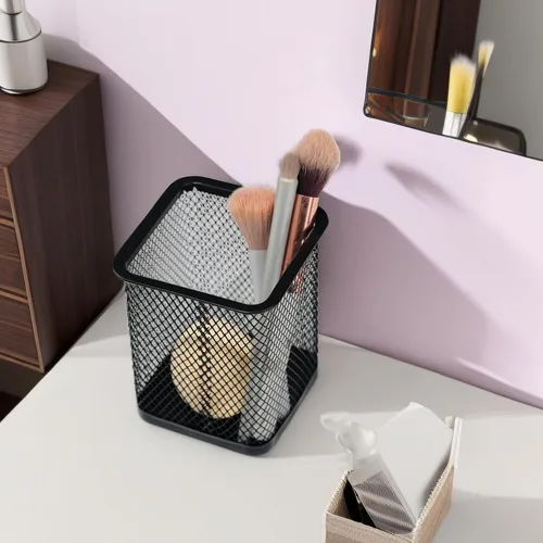 Vista 5 de HSYMQ Soporte para Bolígrafos de Escritorio, Porta Lápices de Malla de Alambre para Organizador de Escritorio para Suministros de Oficina