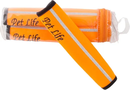 Vista 7 de Pet Life ® Mangas reflectantes y protectoras de neopreno extremo para perros, mangas para articulaciones de mascotas con cierres de gancho y bucle