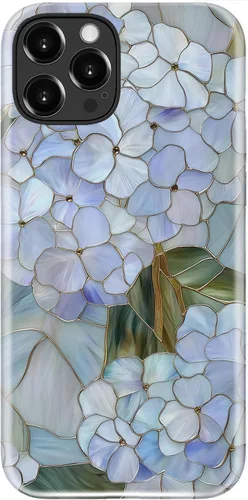 Vista 78 de Funda para iPhone 12 Mini, compatible con carga inalámbrica, protección de doble capa con elegante diseño de flores silvestres, silicona suave +