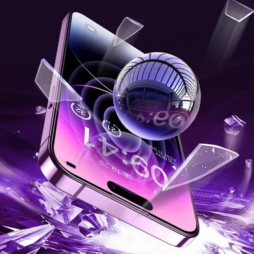 Vista 7 de Compatible con iPhone 14, 13, 13 Pro, protector de pantalla de privacidad de 28 grados, vidrio templado antiespía, degradado, colorido, cobertura