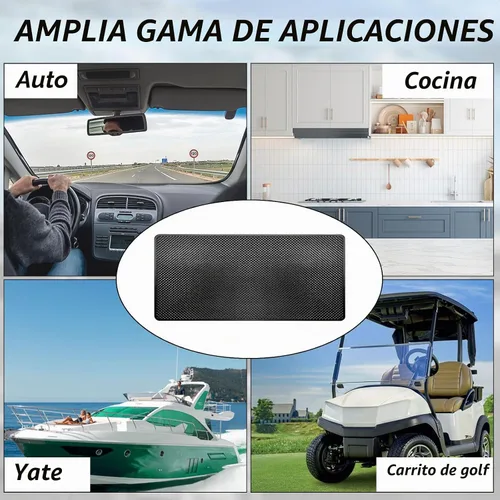 Vista 2 de Tapete de goma antideslizante para salpicadero, tamaño de 10.6 x 5.9 pulgadas, tapete antideslizante para automóvil, accesorios de salpicadero