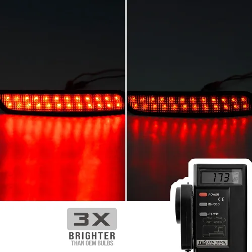 Vista 2 de LED X5 luz reflector de parachoques trasero para 2014 2015 2016 2017 2018 F15 rojo LED parachoques trasero conductor y pasajero lámparas kit OEM