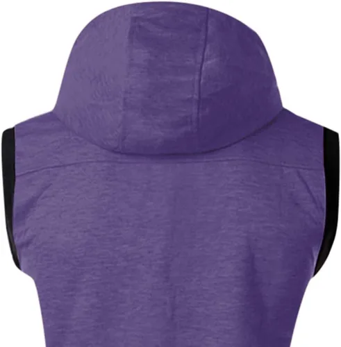 Vista 3 de TOWMUS Sudadera con capucha para hombre, sin mangas, con cremallera, con capucha, chalecos con cremallera