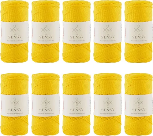 Vista 25 de Sensy Premium Cuerda de Poliéster 1.5mm (0.059 pulgadas) 164 Yardas Cuerda de Polipropileno 100% Cuerda de Macramé 1.5mm Cuerda para Bolsa
