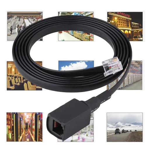 Vista 9 de Cable de extensión de micrófono de mano compatible con Yaesu, separación extraíble de 6 pines de 1.5 M/4.92 pies, compatible con Yaesu FT-7800R