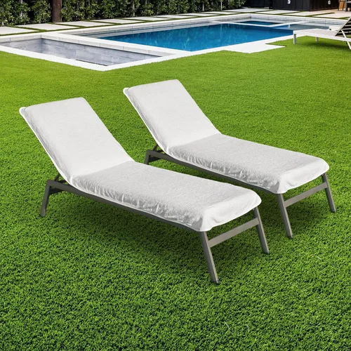 Vista 12 de Boca Terry - Toalla para silla de salón, toallas de tumbona para sillas de piscina Fundas de toalla para sillas de playa 100% algodón con parte