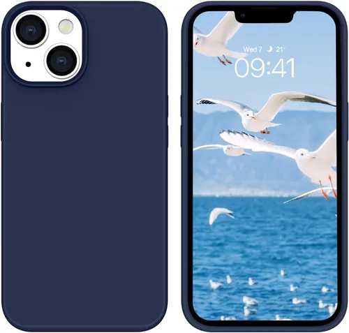 Vista 19 de BENTOBEN Funda compatible con iPhone 14, silicona suave, goma de gel, forro de microfibra, parte trasera dura, a prueba de golpes, funda protectora
