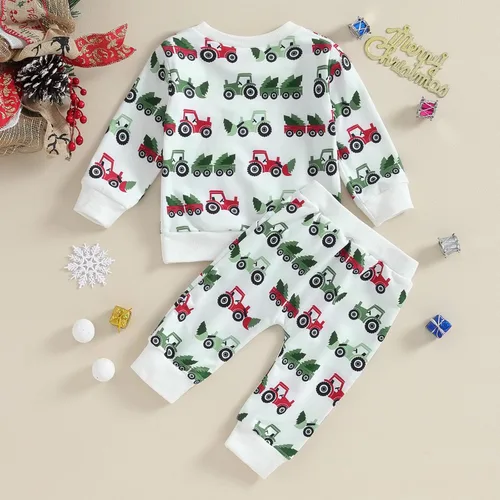 Vista 3 de Ledy Champswiin Conjunto de ropa de Navidad para niños pequeños, 6, 12, 18, 24 meses, 2T 3T, trajes de invierno para bebé