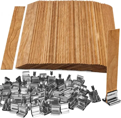 Vista 12 de Mechas para Velas Mechas de Madera de 5 Pulgadas para Velas 100 PCS Mechas de Madera para Fabricación de Velas Mechas de Madera para Fabricación