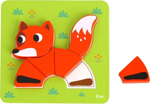 Vista 6 de Exclusivo juego de rompecabezas de Learning Curve My First Animals de Amazon para niños, multicolor