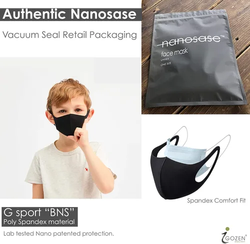 Vista 3 de Paquete de 4 máscaras faciales deportivas con capas de spandex para niños