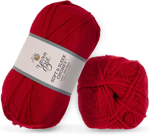 Vista 29 de Yarn Bee 5 – Hilo acrílico voluminoso para ganchillo y tejer – Madeja suave, 193 metros – Negro