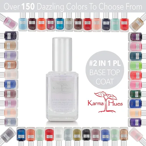 Vista 4 de Karma Organic Paquete de removedor de esmalte de uñas y capa base – Removedor de esmalte de uñas de aceite de rosa natural (4 onzas líquidas) dos