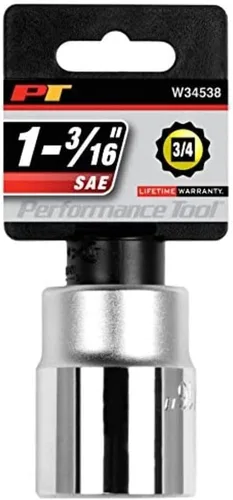 Vista 4 de Performance Tool W34560 Dado Estándar SAE de 12 Puntos de 3/4 Pulgadas de Impulsor, 1-7/8 Pulgadas
