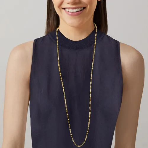 Vista 6 de RS Pure by Ross-Simons Italian 14kt Yellow Gold Paper Clip Link Necklace