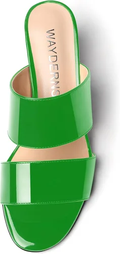 Vista 3 de WAYDERNS Sandalias de cuña de tacón bajo de dos piezas para mujer, con puntera abierta, de 2 pulgadas