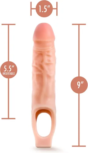 Vista 9 de Blush Novelties, Performance - Extensor de vaina de pene ultra suave X5 Plus de 9 pulgadas – Extiende tu pene de 0.5 pulgadas – Grosor hasta 1.5