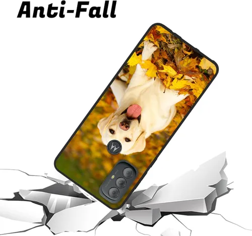 Vista 3 de Funda de teléfono con foto personalizada para Motorola Moto G Power 2022 con imagen, texto, logotipo, nombre, funda negra suave, regalo único