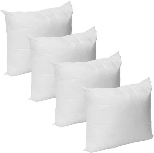 Vista 8 de Mybecca Paquete de 4 Almohadas, Poliéster & Mezcla de poliéster, Blanco, 12" x 12