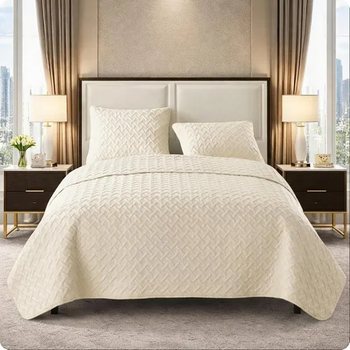Vista 9 de VCNY Home - Juego de edredón para cama individual de 2 piezas, alternativa a edredón tamaño individual, colcha de tejido de cesta con funda