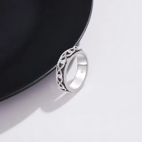 Vista 34 de YAFEINI Anillo giratorio de plata de ley para mujer, nudo celta, girasol, margarita, corazón, árbol de la vida, joyería de regalo para mujeres