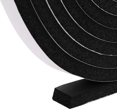 Vista 4 de Jucoan Cinta aislante de espuma de 49 pies, cinta de sellado de espuma autoadhesiva de 1 pulgada de ancho x 1/2 pulgada de grosor, tira de sellado