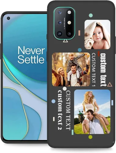 Vista 17 de Funda personalizada para OnePlus 8T con nombre de foto y texto, personalizado One Plus 8 T para teléfono móvil/smartphone/teléfono móvil/teléfono