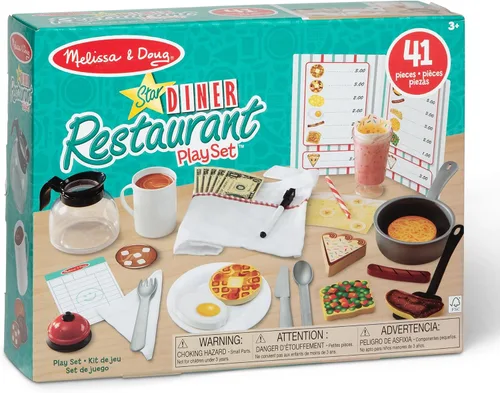 Vista 10 de Melissa & Doug – Juego de casa Star Diner Restaurante (41 Piezas)