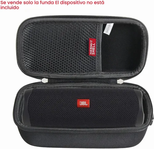 Vista 2 de Hermitshell Funda rígida de viaje compatible con JBL FLIP 5 / JBL FLIP 6 / JBL Flip 7 Altavoz Bluetooth portátil impermeable (negro)