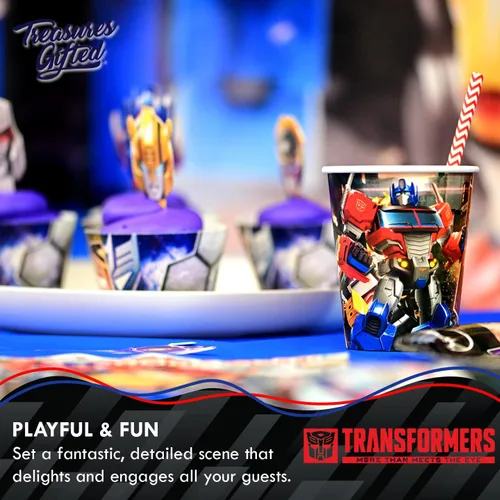 Vista 4 de Treasures Gifted Transformers Cups 24ct – 9oz Transformers Party Cups Autobots – Transformers Party Supplies – Transformers – Suministros
