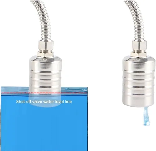 Vista 4 de Stainless Steel Floating Ball Valve Automatic Water Level Control Valve 1/2 3/4 Float Valve Water Tank Water Tower Shutoff Valve(1/2",Side Water