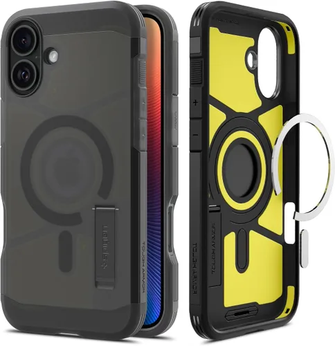 Vista 26 de Spigen Tough Armor MagFit Funda Diseñada para iPhone 15 (2023) [Soporte] [Protección de Grado Militar] Compatible con MagSafe - Negro