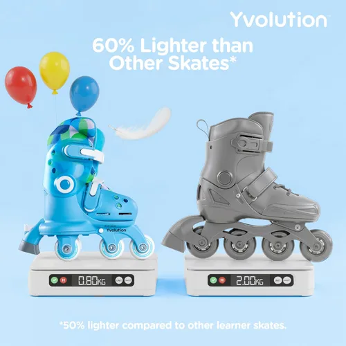 Vista 5 de Volution Learner Twista Patines – Patines ajustables 2 en 1 para niños a partir de 2 años – Convierte de patines de tres ruedas a patines en línea