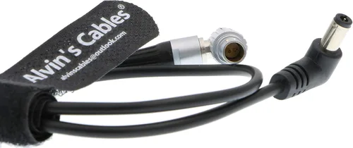 Vista 2 de Alvin's Cables Cable macho de ángulo recto CC a 2 pines para transmisor de pernos Teradek, cámaras de la serie insignia Z-CAM E2 (E2-S6/E2-F6/E2-F8)