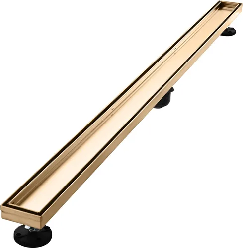 Vista 33 de AVSIILE Desagüe Lineal para Piso de Ducha, Oro Cepillado 12 Pulgadas Acero Inoxidable 304 Kit de Desagües de Baño, Desagüe de Zanja Rectangular