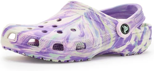Vista 24 de Crocs - Zuecos clásicos para niños, diseño de teñido anudado jaspeado