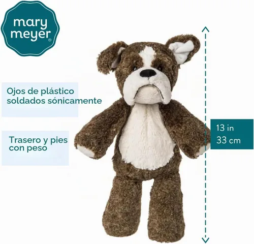 Vista 3 de Mary Meyer - Peluche de zoológico de malvaviscos, 13 pulgadas, Bulldog Bradley